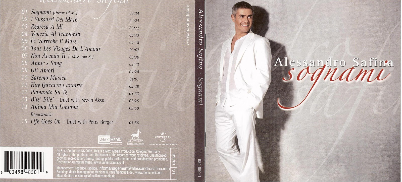 alessandro safina album sognami